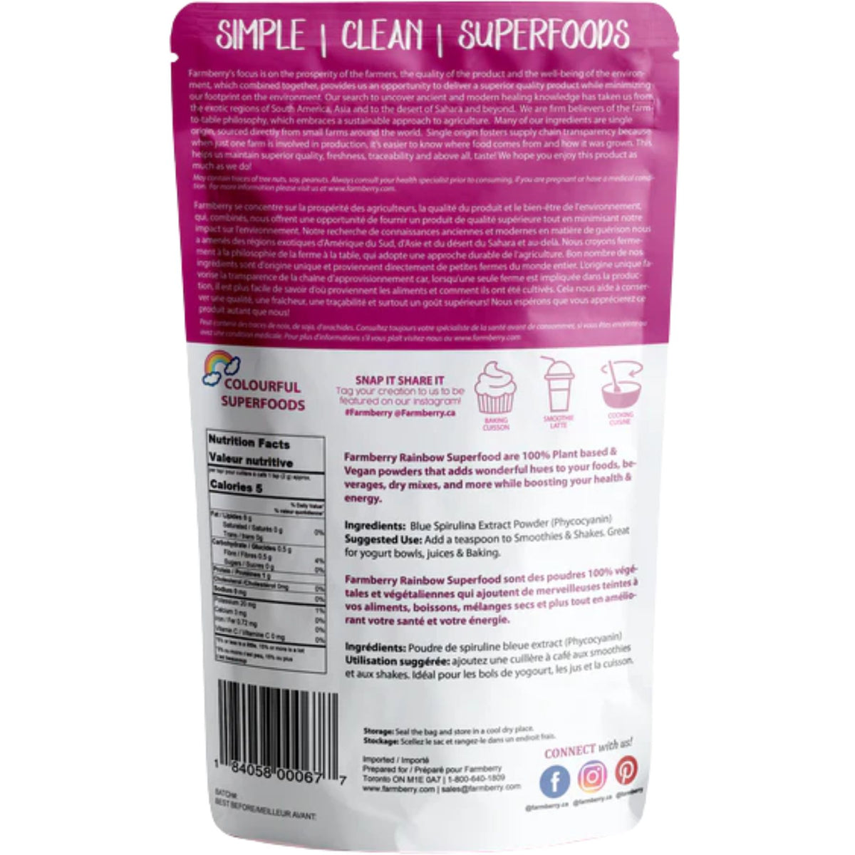 Farmberry Blue Spirulina Powder 50g