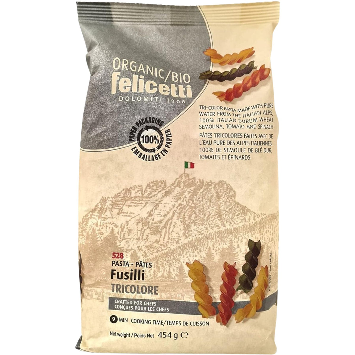 Felicetti Organic Tricolour Fusilli 454g
