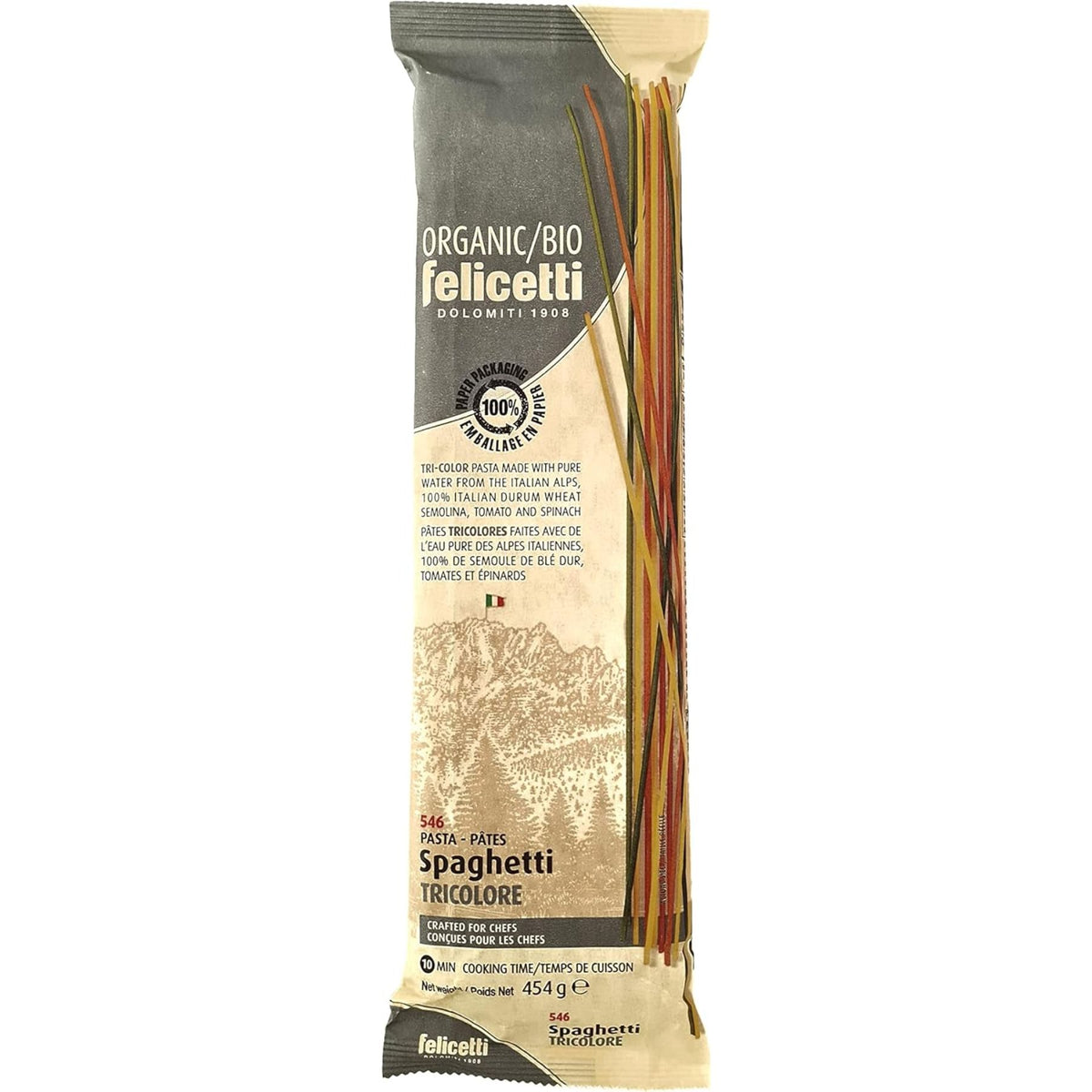 Felicetti Organic Tricolour Spaghetti 454g