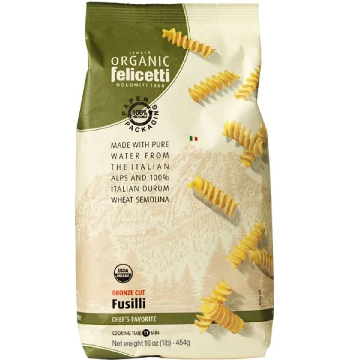 Felicetti Organic White Fusilli 454g