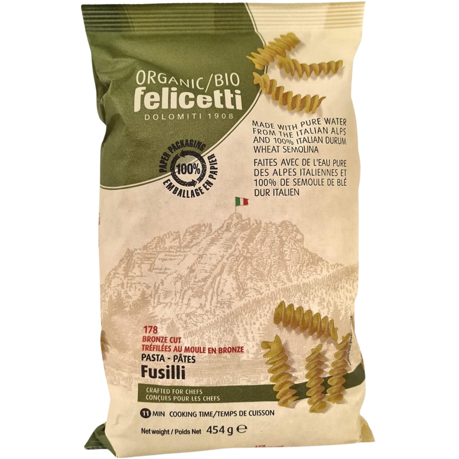 Felicetti Organic White Fusilli 454g