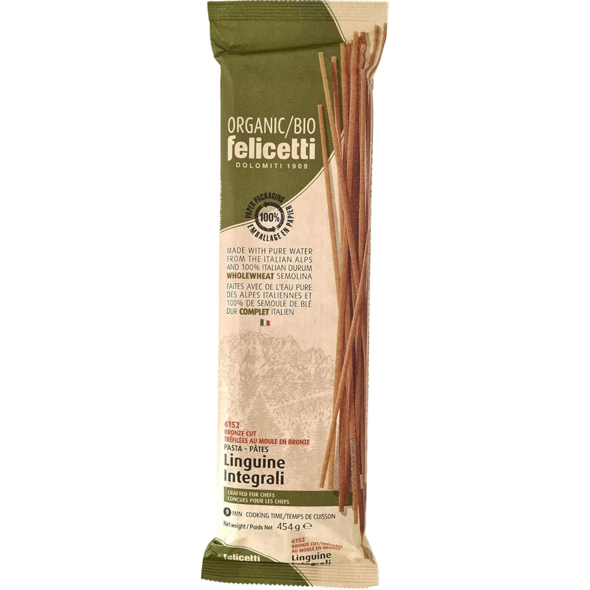 Felicetti Organic Wholewheat Linguine 454g