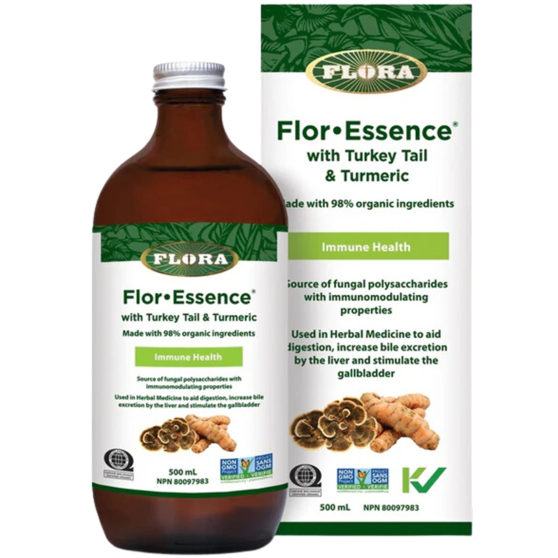 Flora Flor-Essence with Turkey Tail & Turmeric 500ml