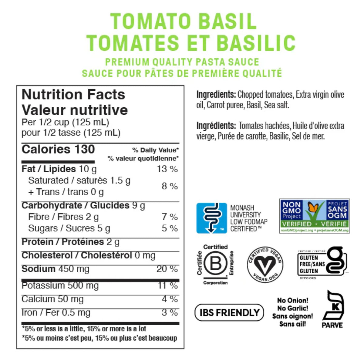 Fody Foods Tomato Basil Pasta Sauce 547mL
