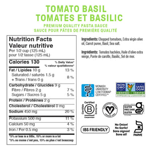 Fody Foods Tomato Basil Pasta Sauce 547mL