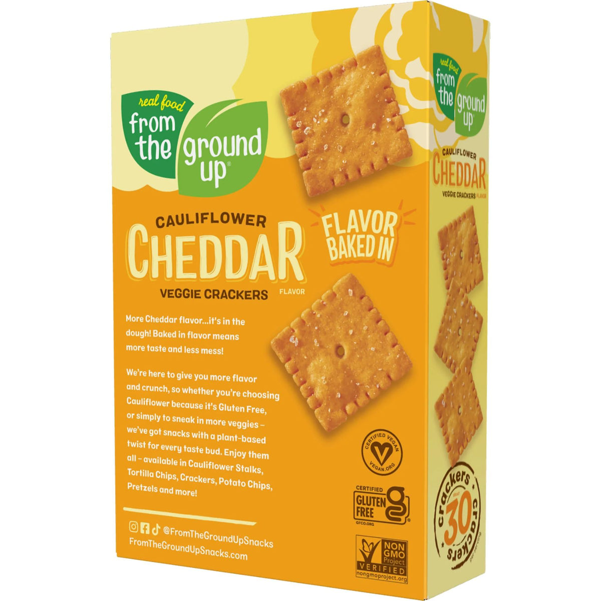 From the Ground Up Cheddar Cauliflower Veggie Crackers 114g