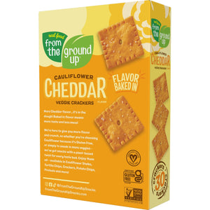 From the Ground Up Cheddar Cauliflower Veggie Crackers 114g