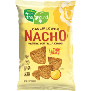 From the Ground Up Nacho Cauliflower Tortilla Chips 128g