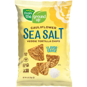 From the Ground Up Sea Salt Cauliflower Tortilla Chips 128g