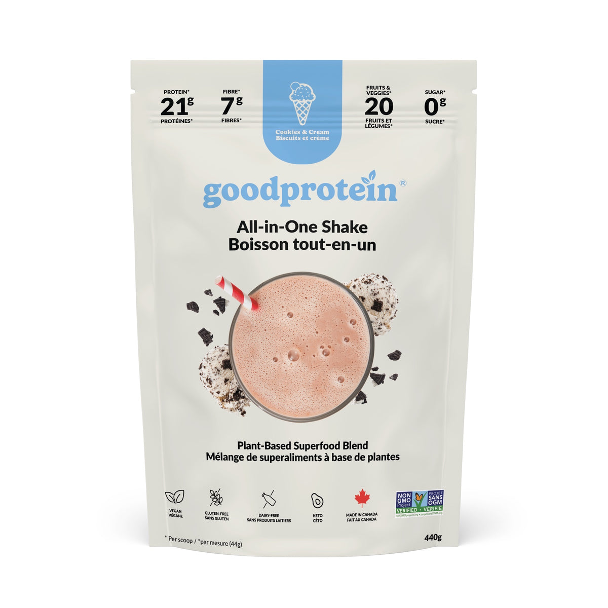 Goodprotein All-in-One Shake Cookies & Cream 440g