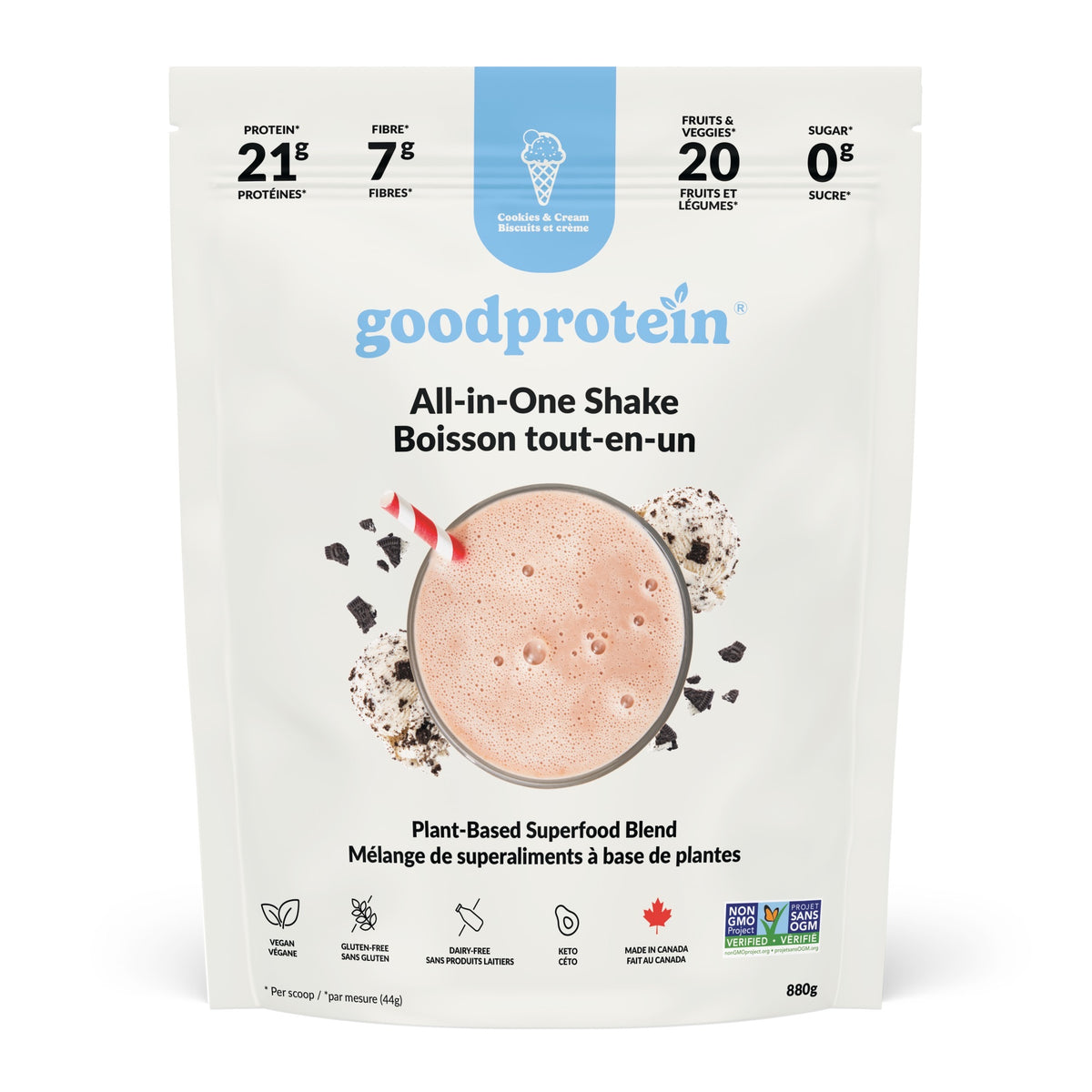 Goodprotein All-in-One Shake Cookies & Cream 880g