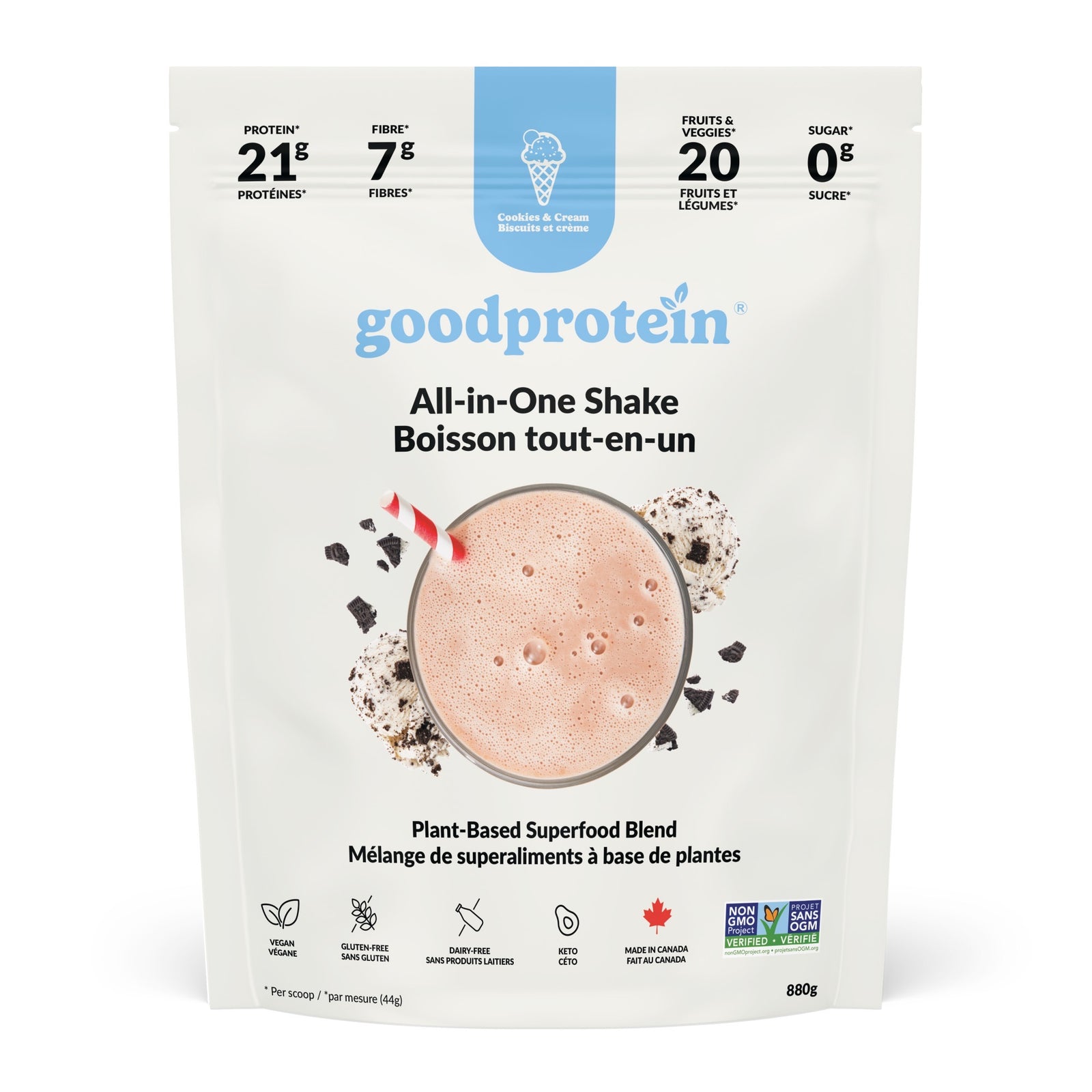 Goodprotein All-in-One Shake Cookies & Cream 880g