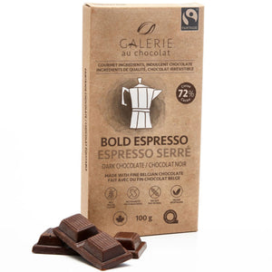 Galerie au Chocolat Fairtrade Dark Chocolate Bold Espresso 100g