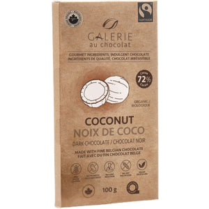 Galerie au Chocolat Fairtrade Dark Chocolate Coconut 100g