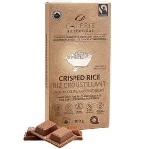 Galerie au Chocolat Fairtrade Milk Chocolate Crisped Rice 100g