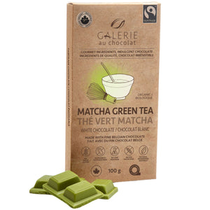 Galerie au Chocolate Fairtrade White Chocolate Matcha Green Tea 100g