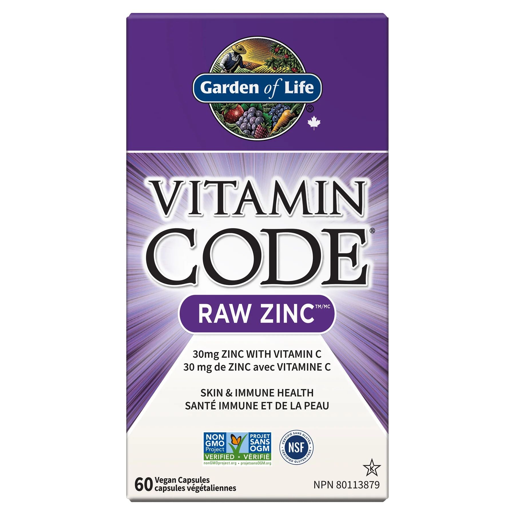 Garden of Life Vitamin Code Raw Zinc 60s