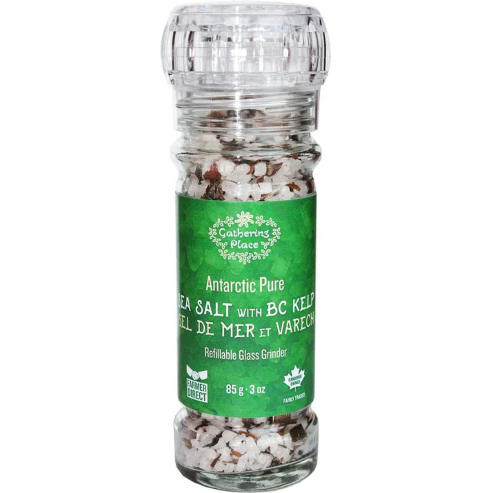 Gathering Place Antarctic Pure Sea Salt & BC Kelp Grinder 85g