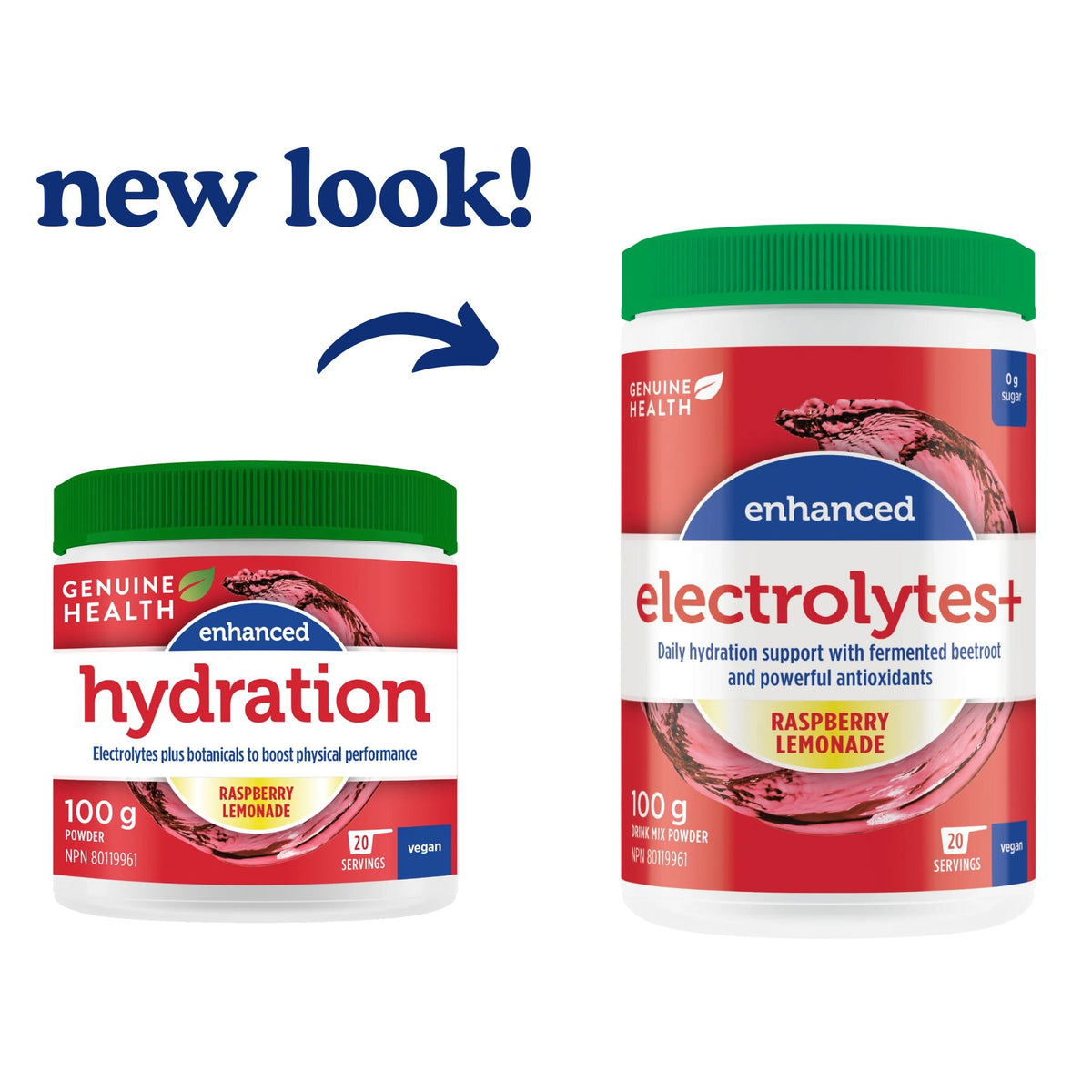 Genuine Health Enhanced Hydration Raspberry Lemonade 100g