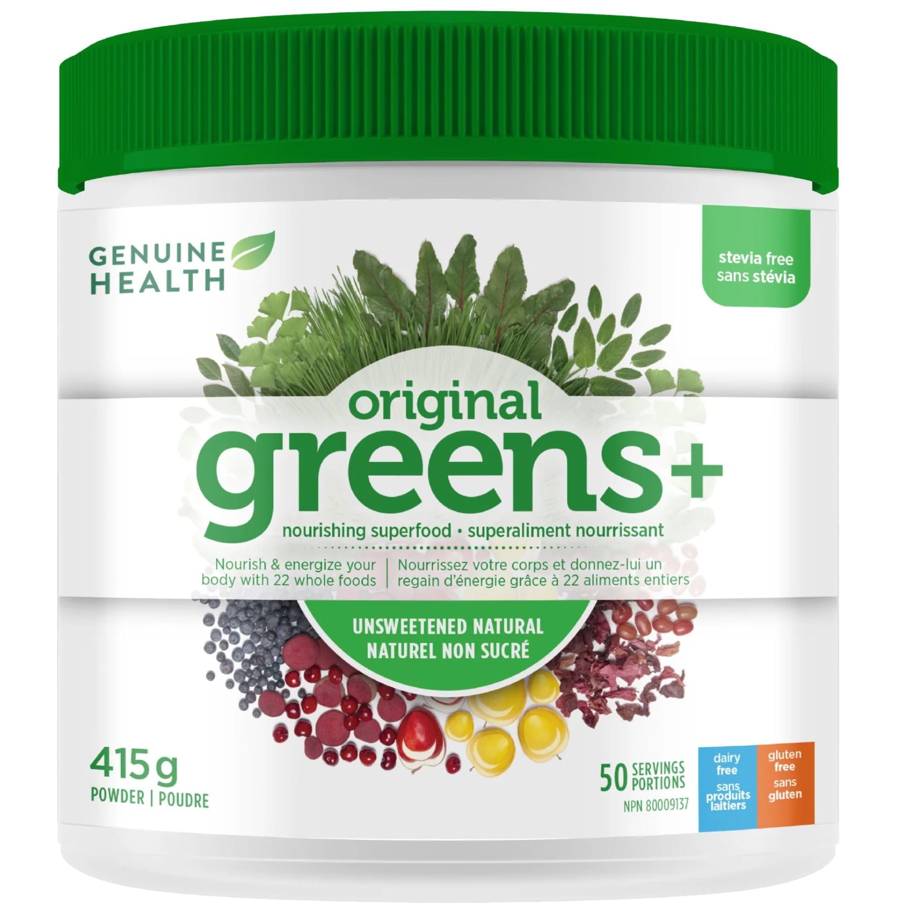 Genuine Health Greens+ Original - Unsweetened Natural 415g