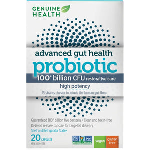 Genuine Health Advanced Gut Health High Potency Probiotic 100 Billion CFU 20s