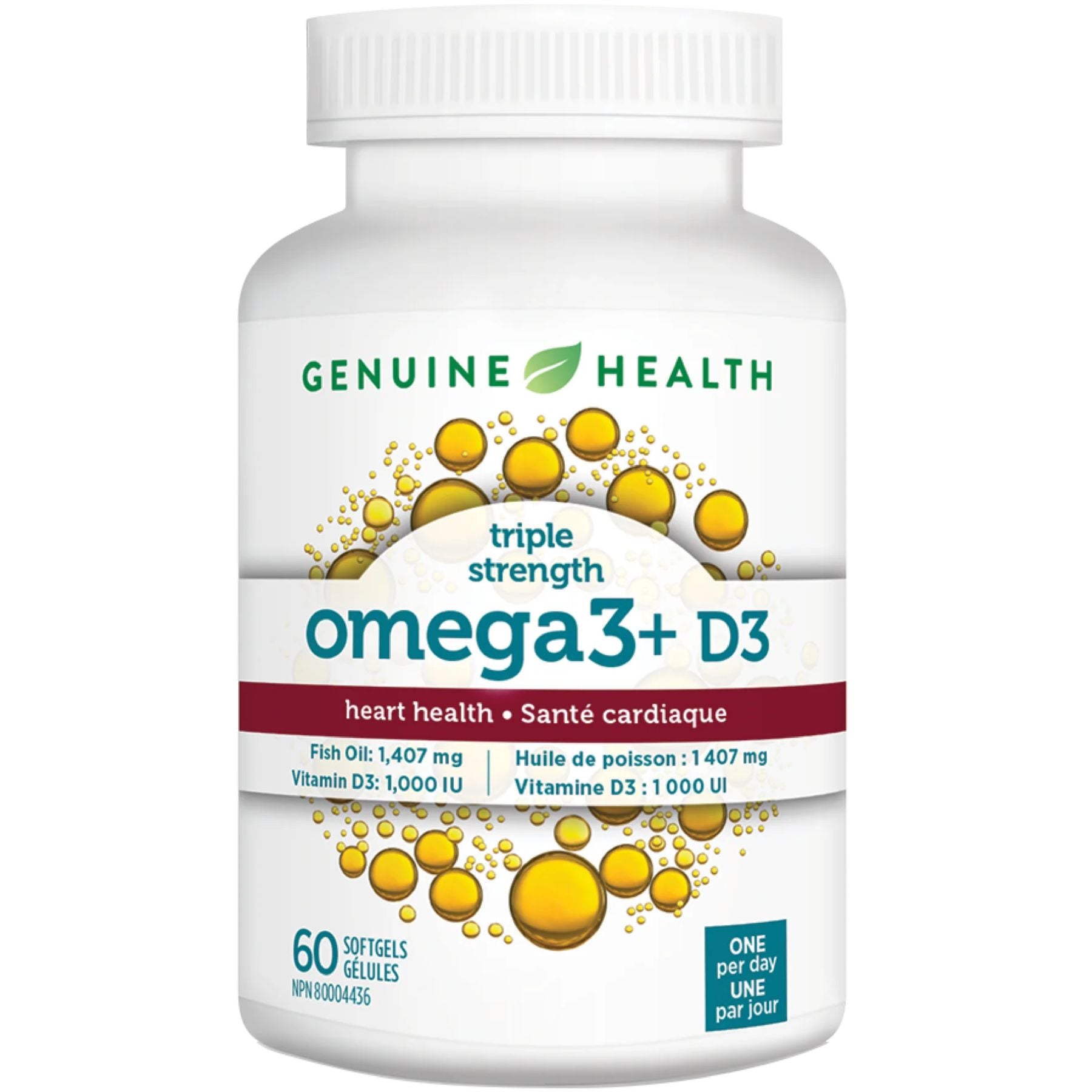 Genuine Health Triple Strength Omega3+ D3 60s