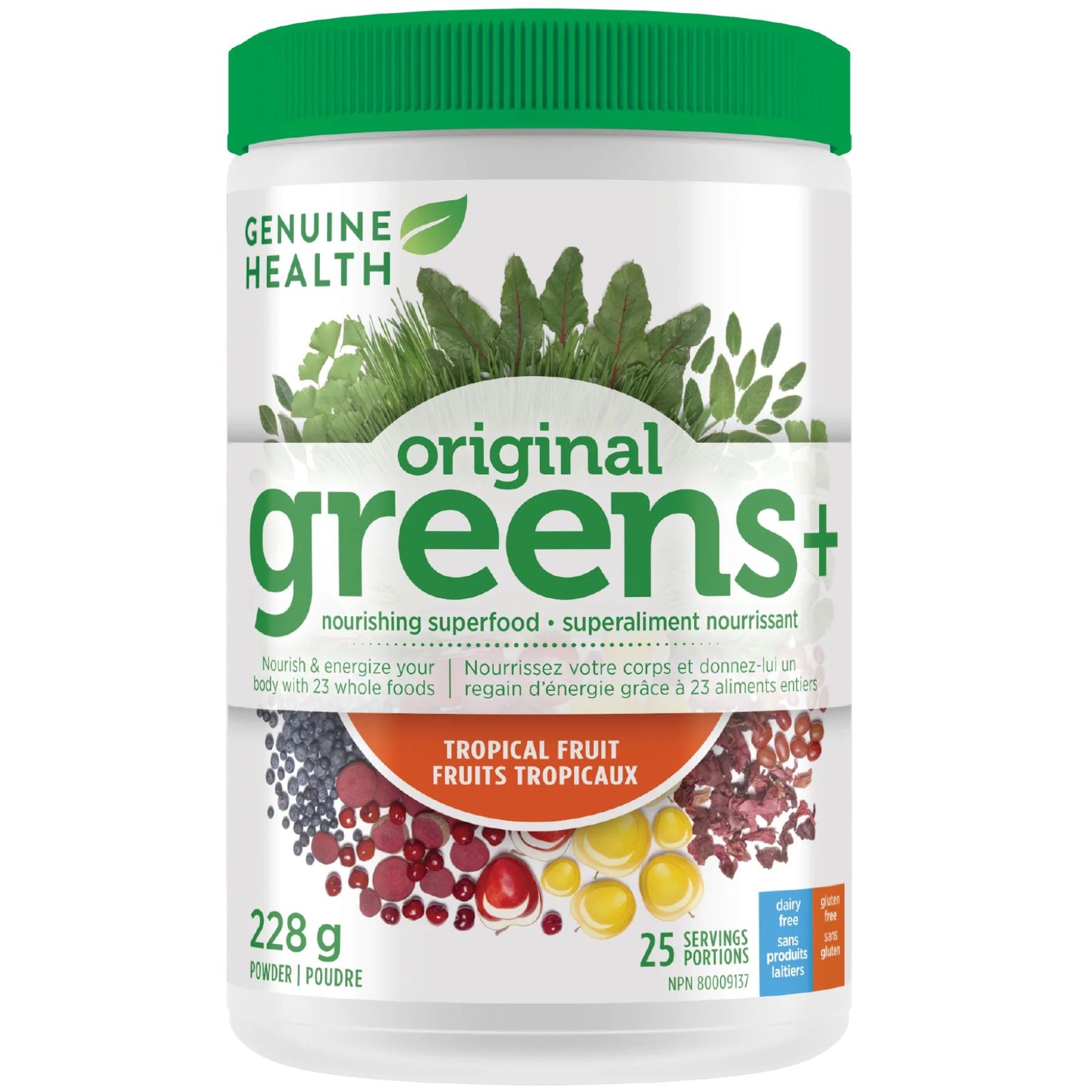 Genuine Health Greens+ Original - Tropical Fruit 228g (25 servings)