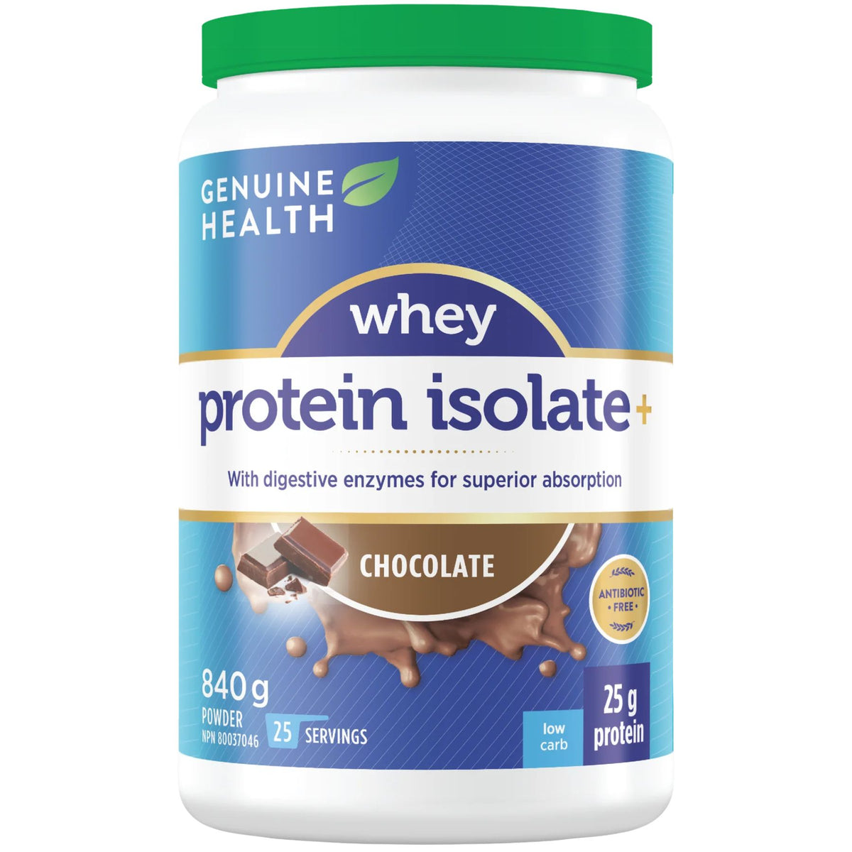 Genuine Health Whey Protein Isolate+ Chocolate 840g