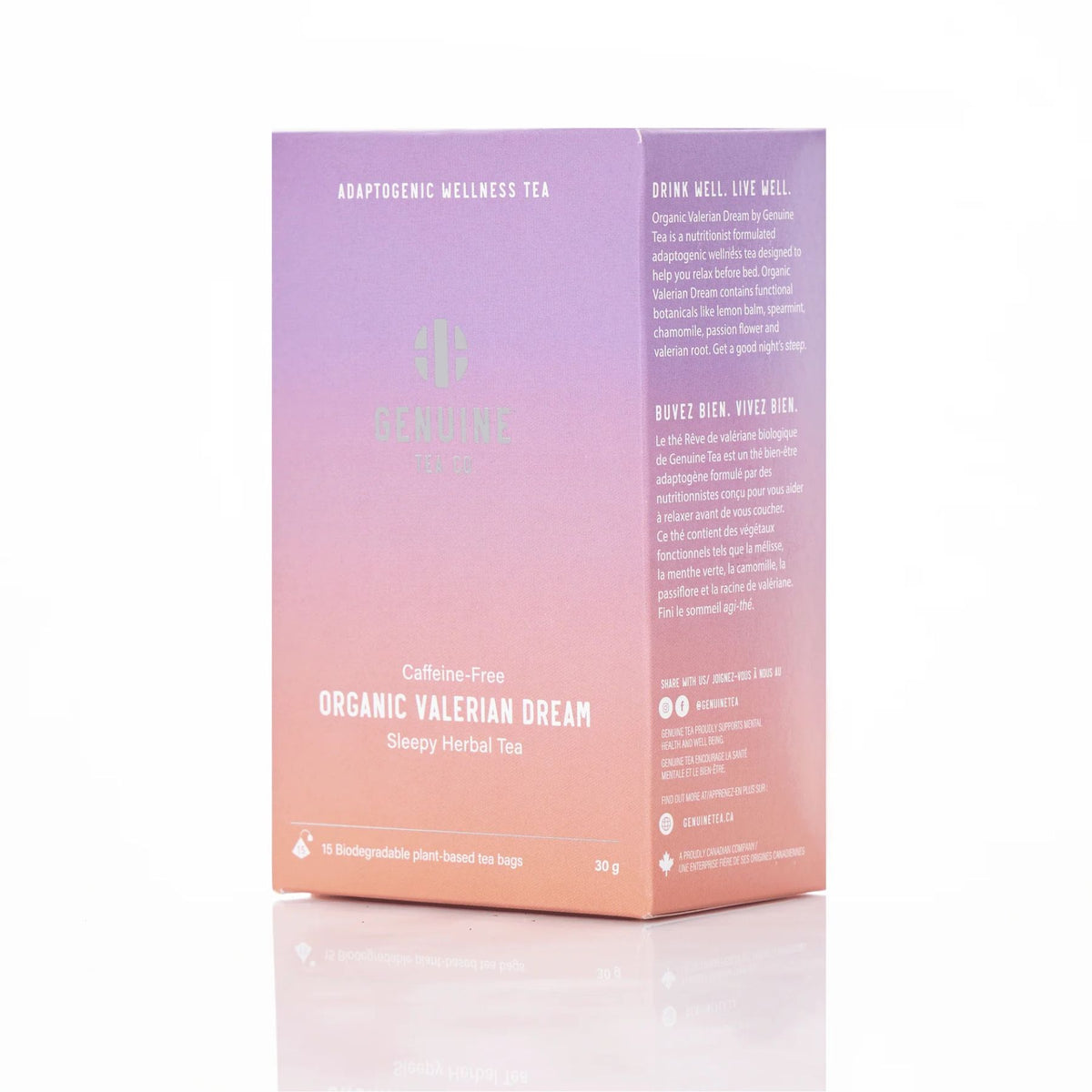 Genuine Tea Organic Valerian Dream Tea 15ct