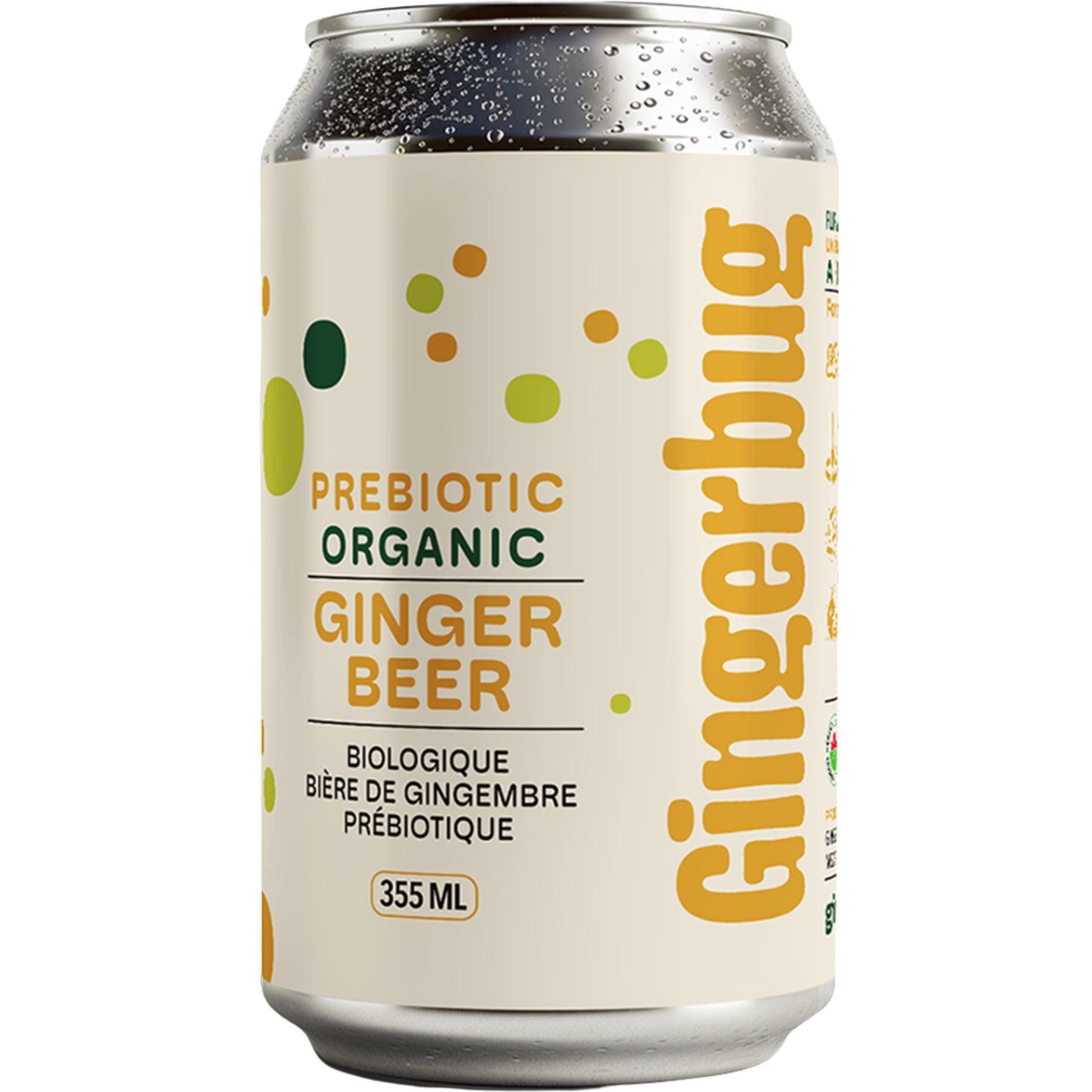 Gingerbug Organic Prebiotic Ginger Beer, Original 355mL