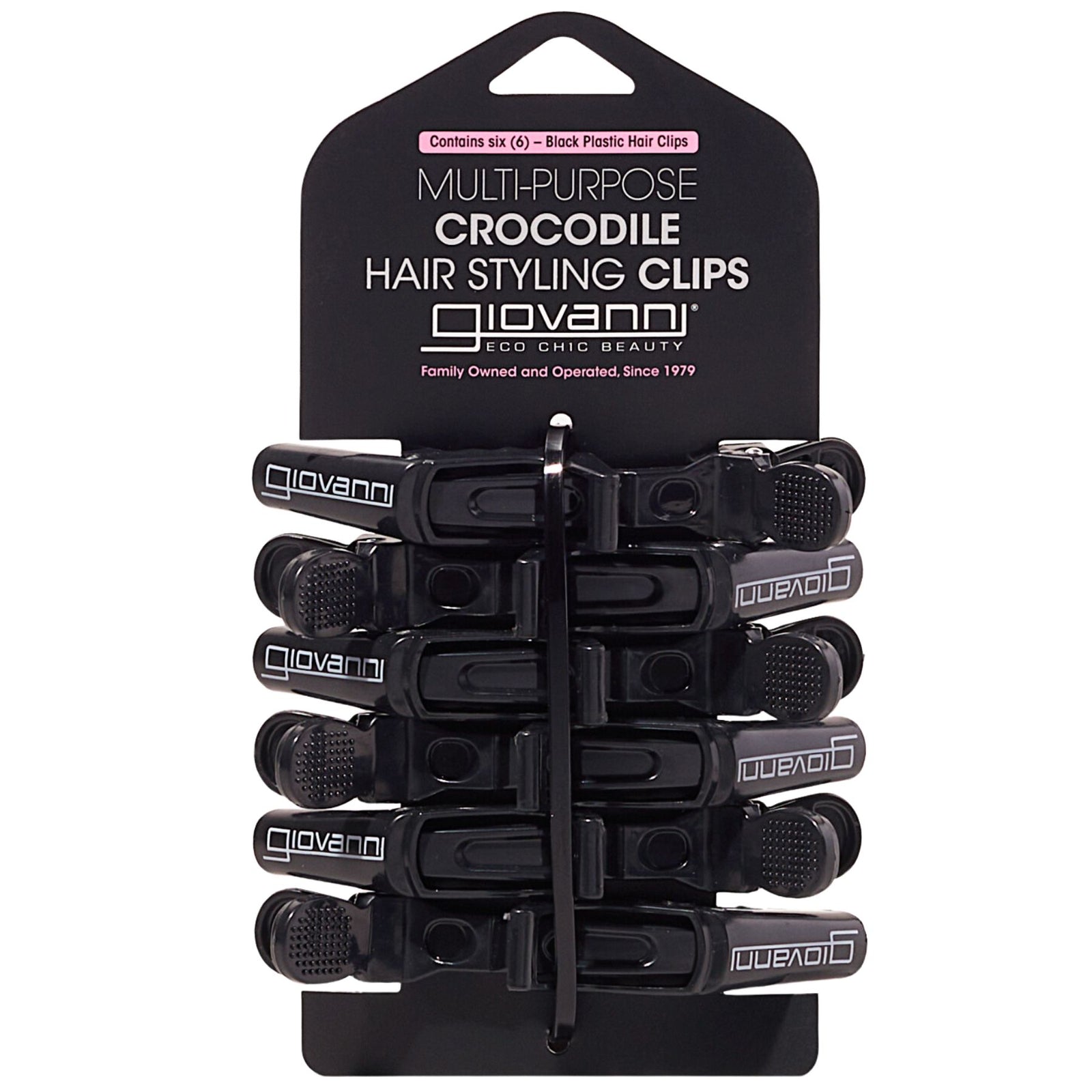 Giovanni Crocodile Hair Styling Clips (6 pack)