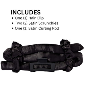 Giovanni Heatless Satin Hair Curling Set (black)