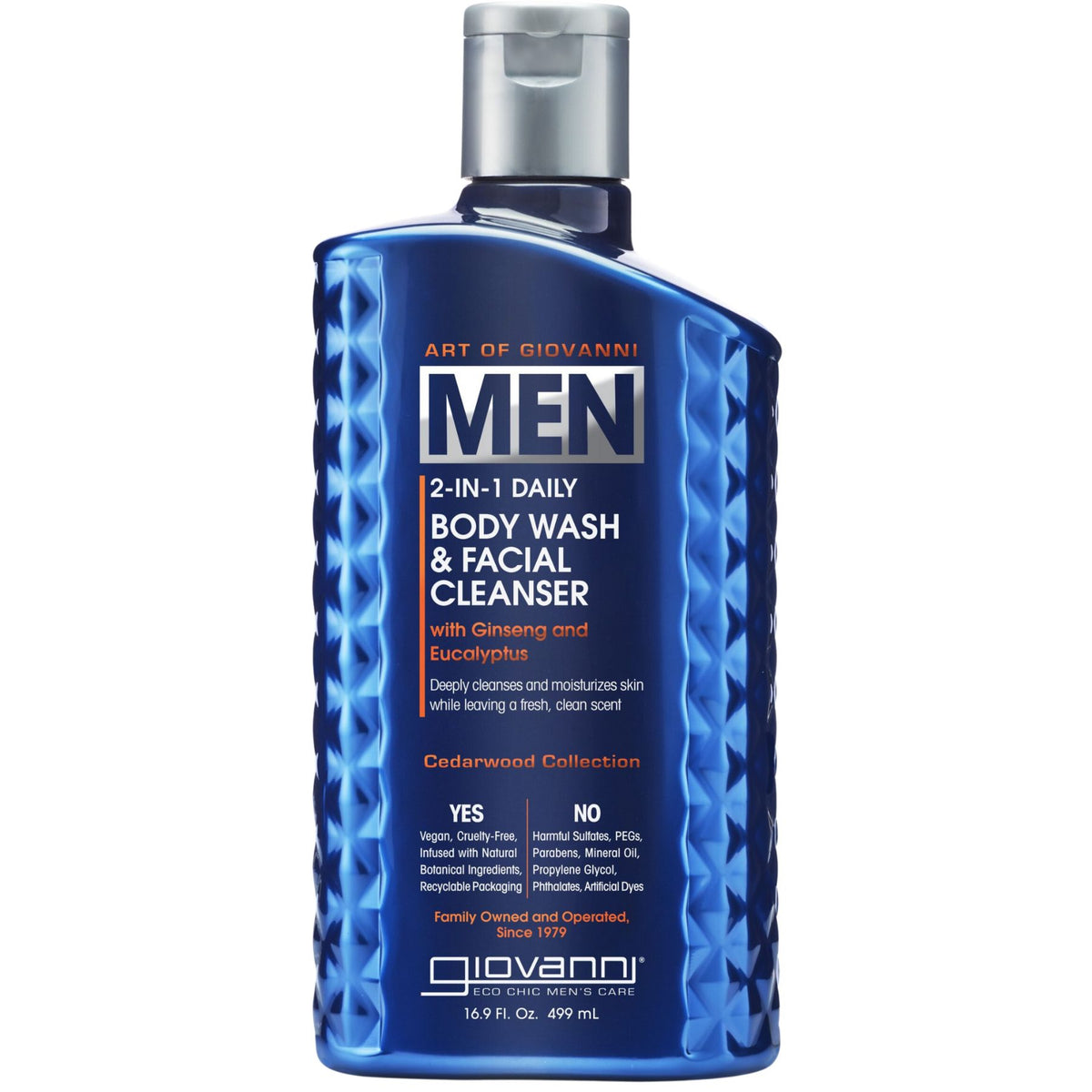 Giovanni Men 2-in-1 Daily Body Wash & Facial Cleanser 499ml