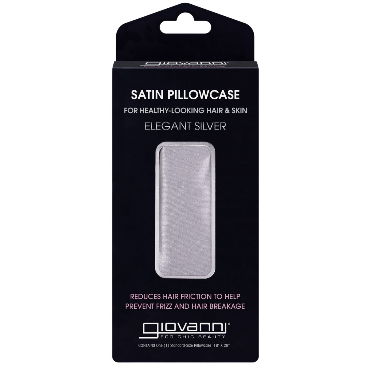 Giovanni Satin Pillowcase - Silver