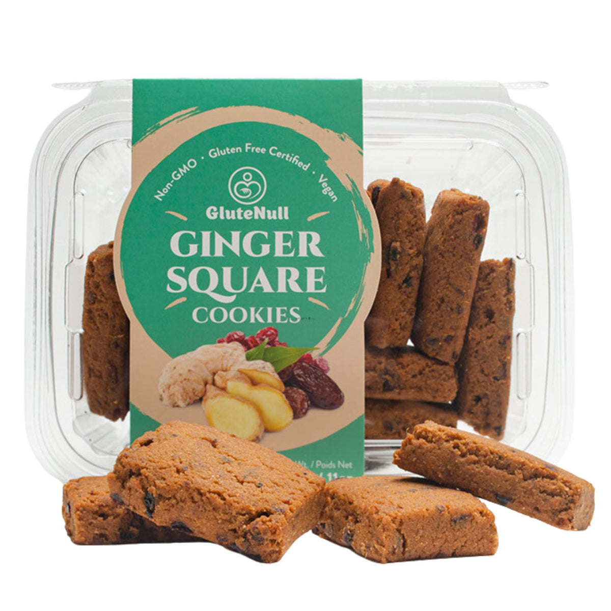 GluteNull Gluten Free Ginger Square Cookies 320g