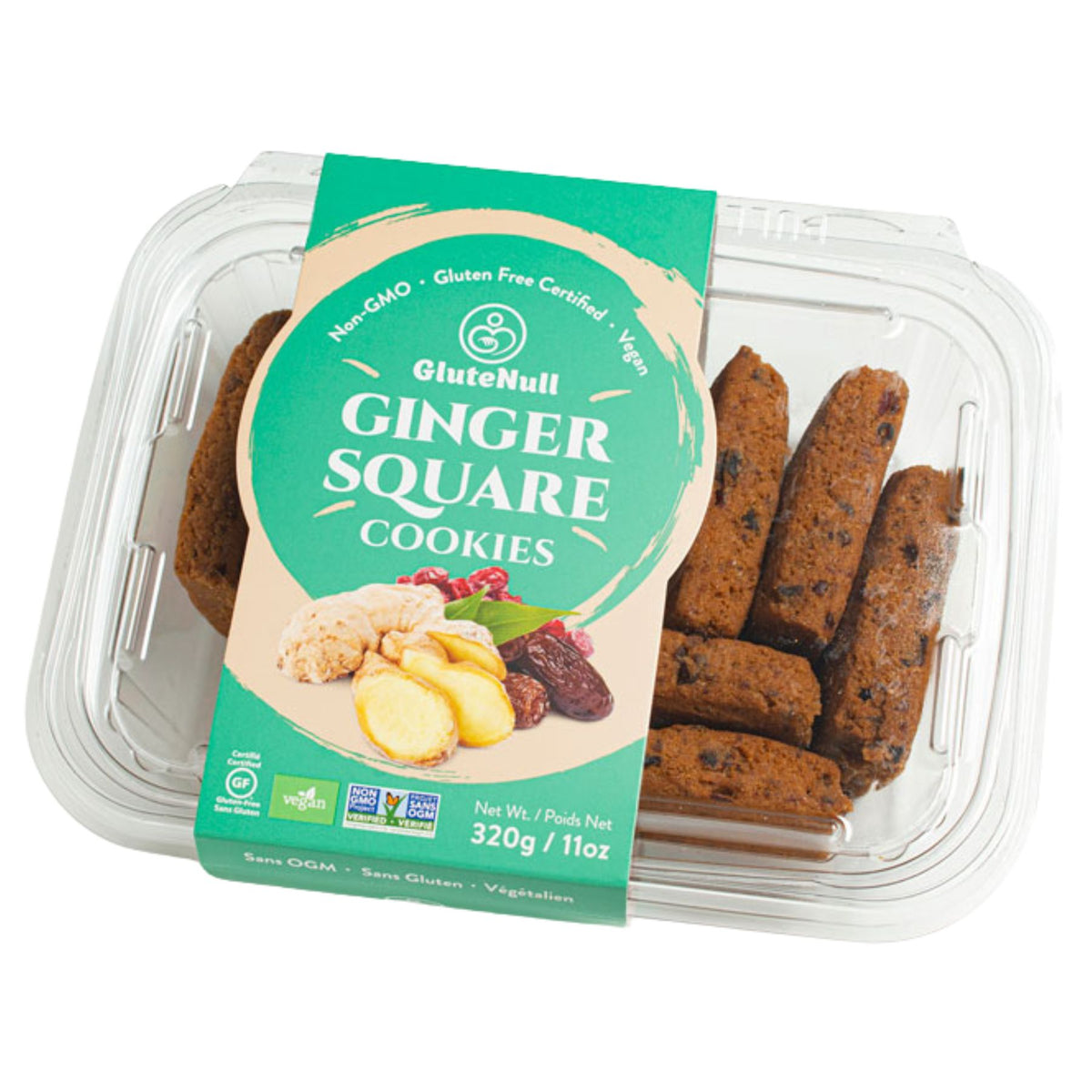 GluteNull Gluten Free Ginger Square Cookies 320g