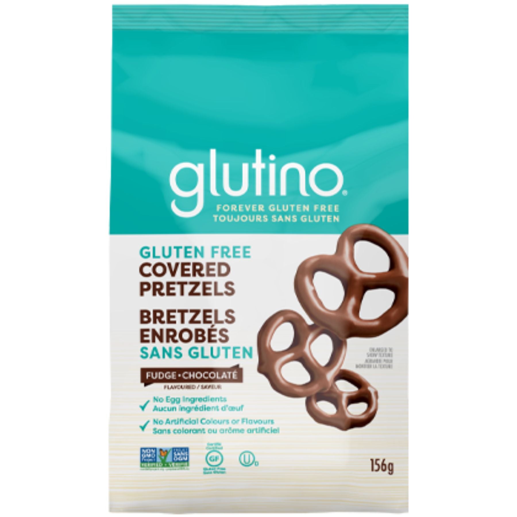 Glutino Gluten Free Fudge Covered Pretzels 156g