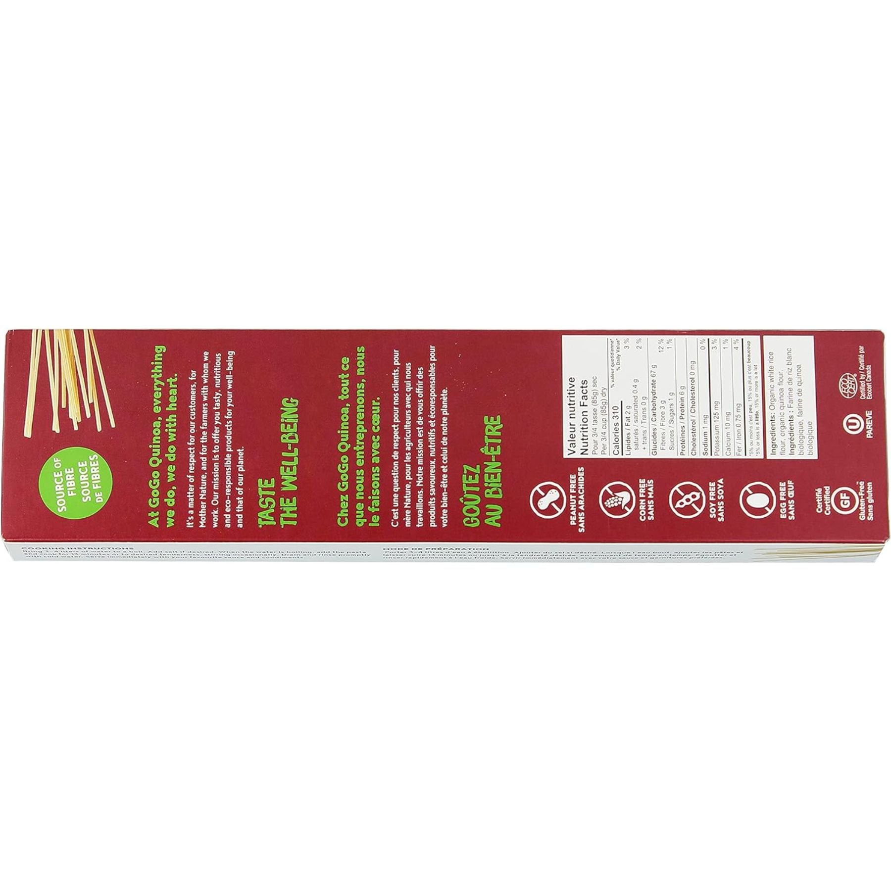 Gogo Rice Tag GoGo Quinoa Rice & Quinoa Spaghetti 227g - Fiddleheads Health and Nutrition
