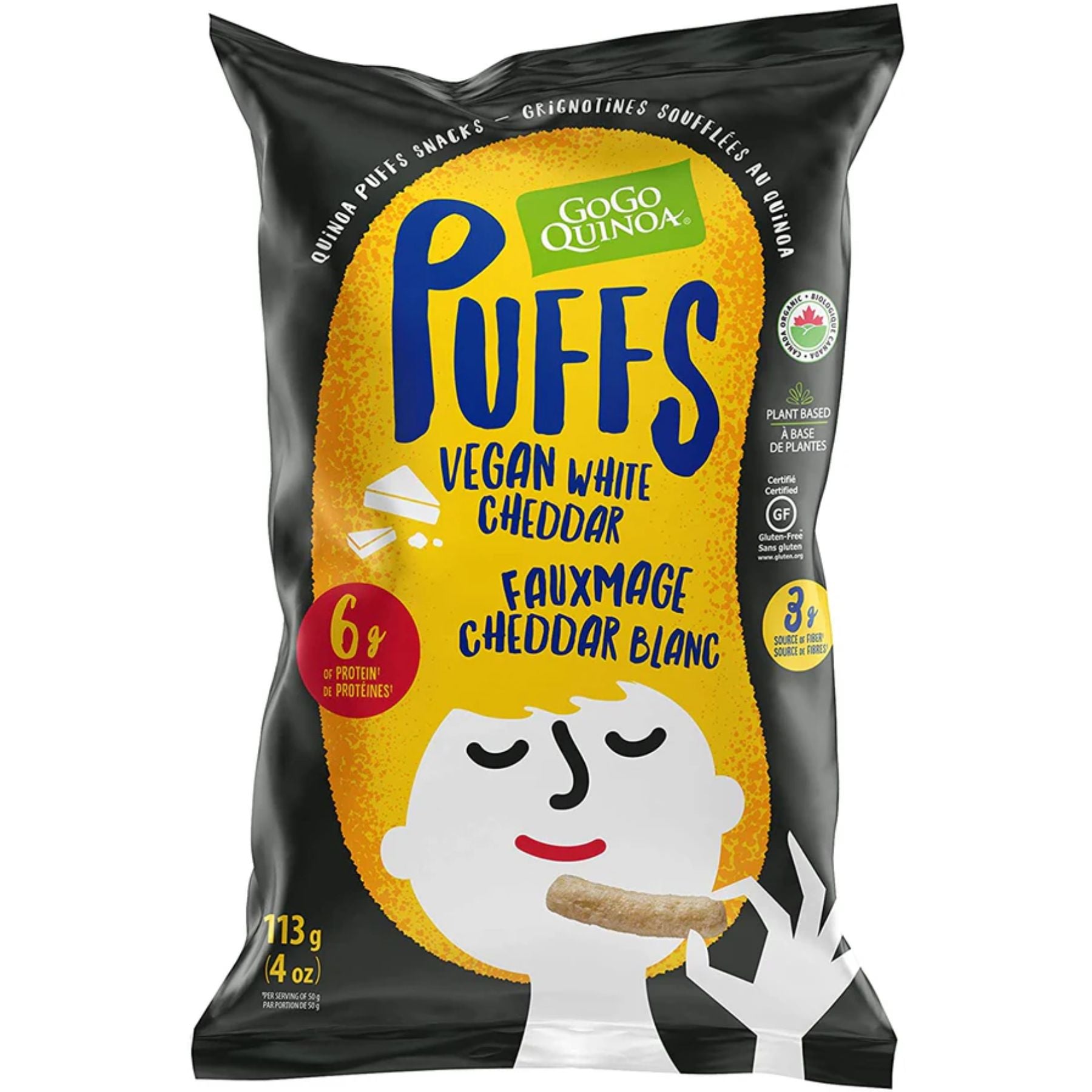 GoGo Quinoa Vegan White Cheddar Puffs 113g