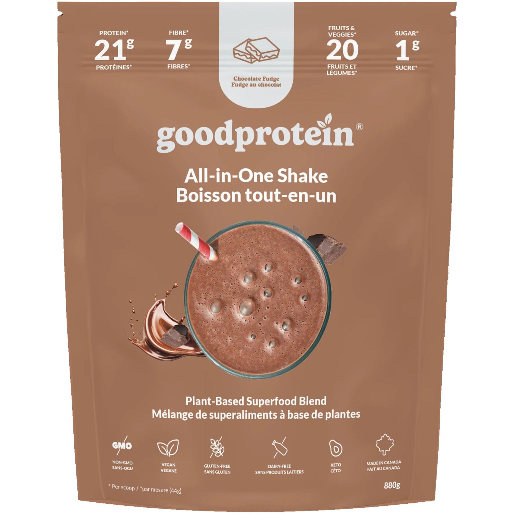 Goodprotein All-in-One Shake Chocolate Fudge 880g