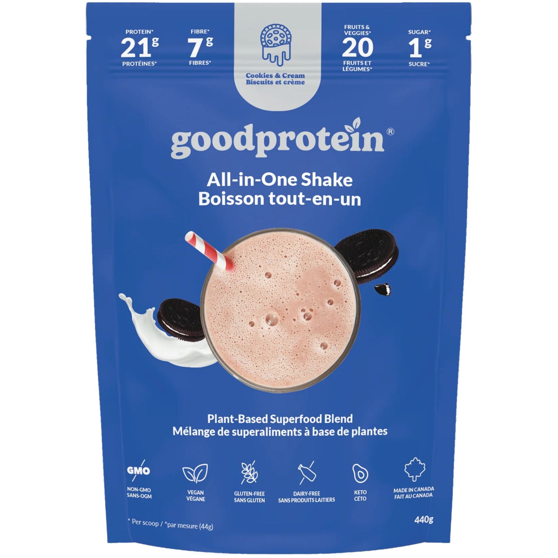 Goodprotein All-in-One Shake Cookies & Cream 440g