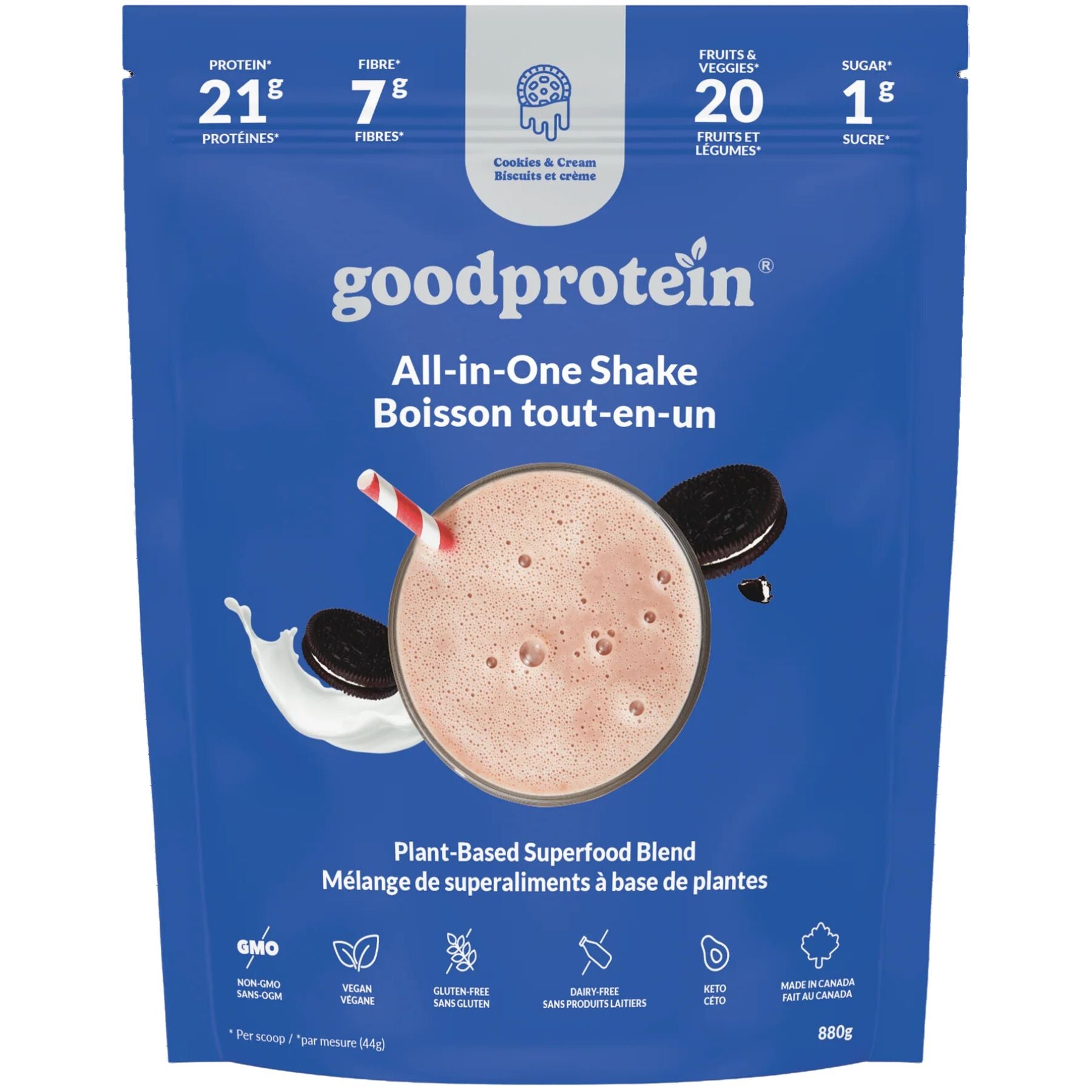 Goodprotein All-in-One Shake Cookies & Cream 880g