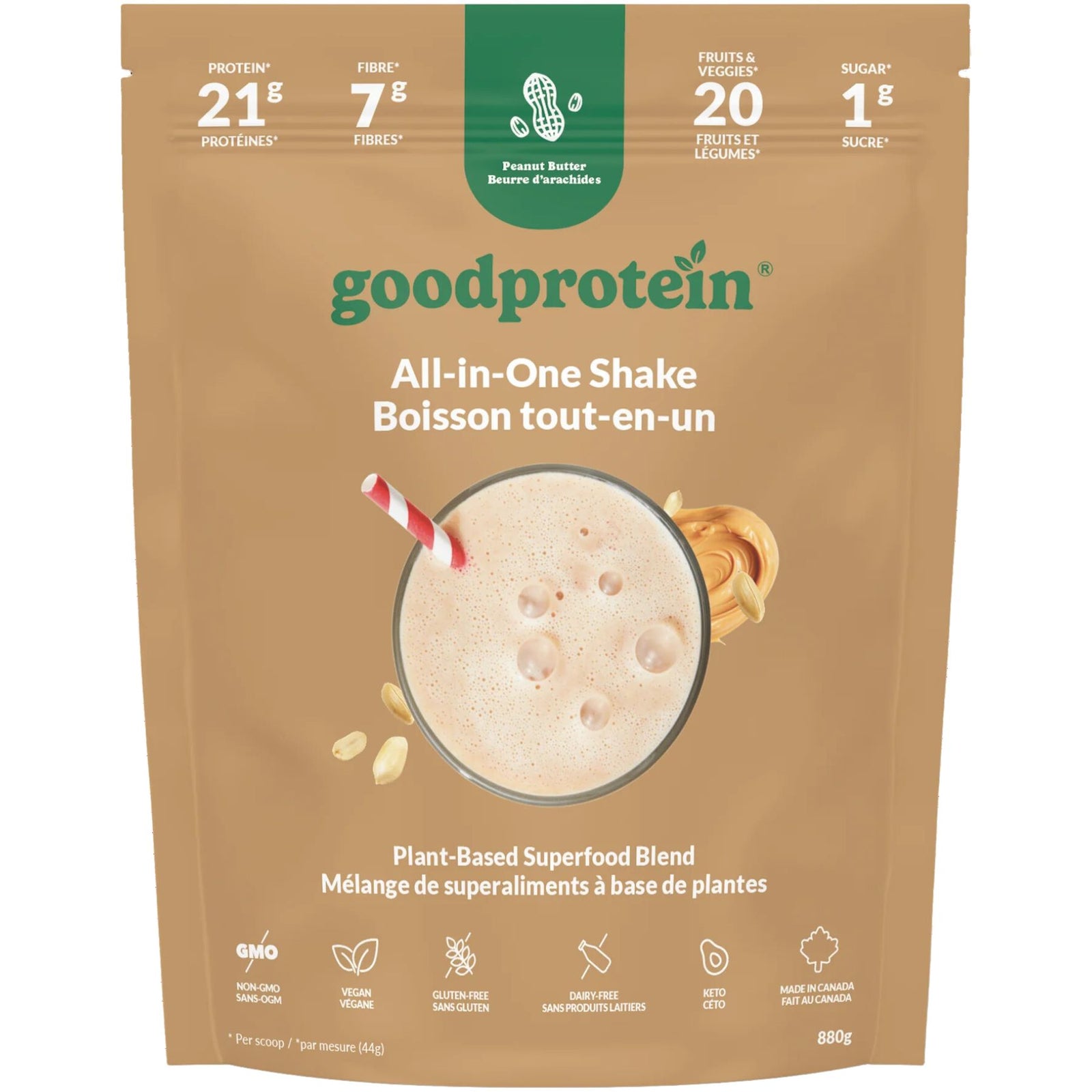 Goodprotein All-in-One Shake Peanut Butter 880g