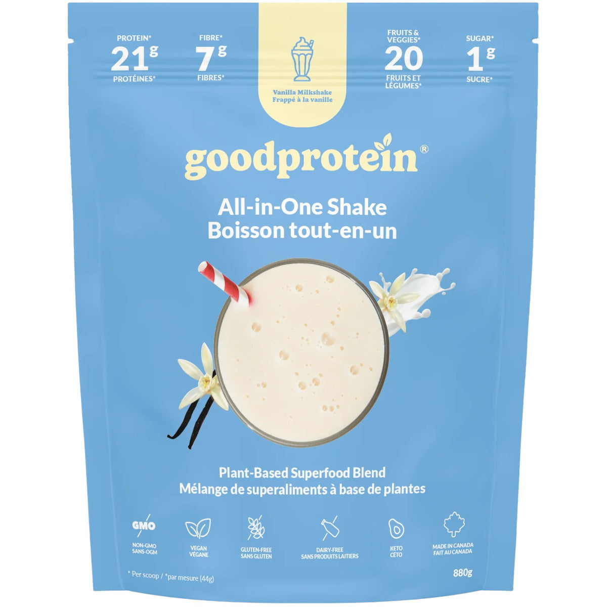 Goodprotein All-in-One Shake Vanilla Milkshake 880g