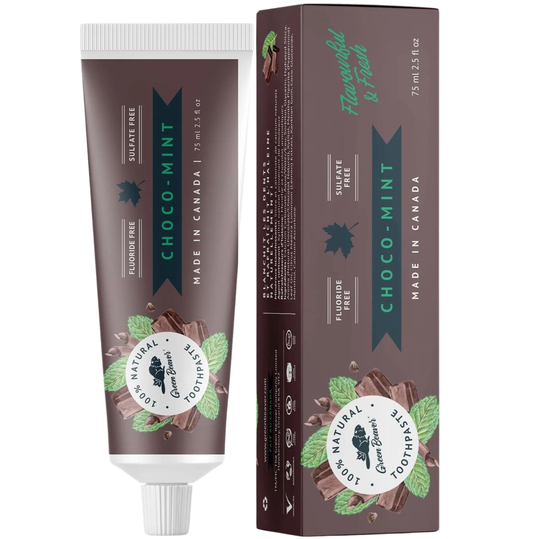 Green Beaver Fluoride Free Toothpaste - Choco-Mint 75ml