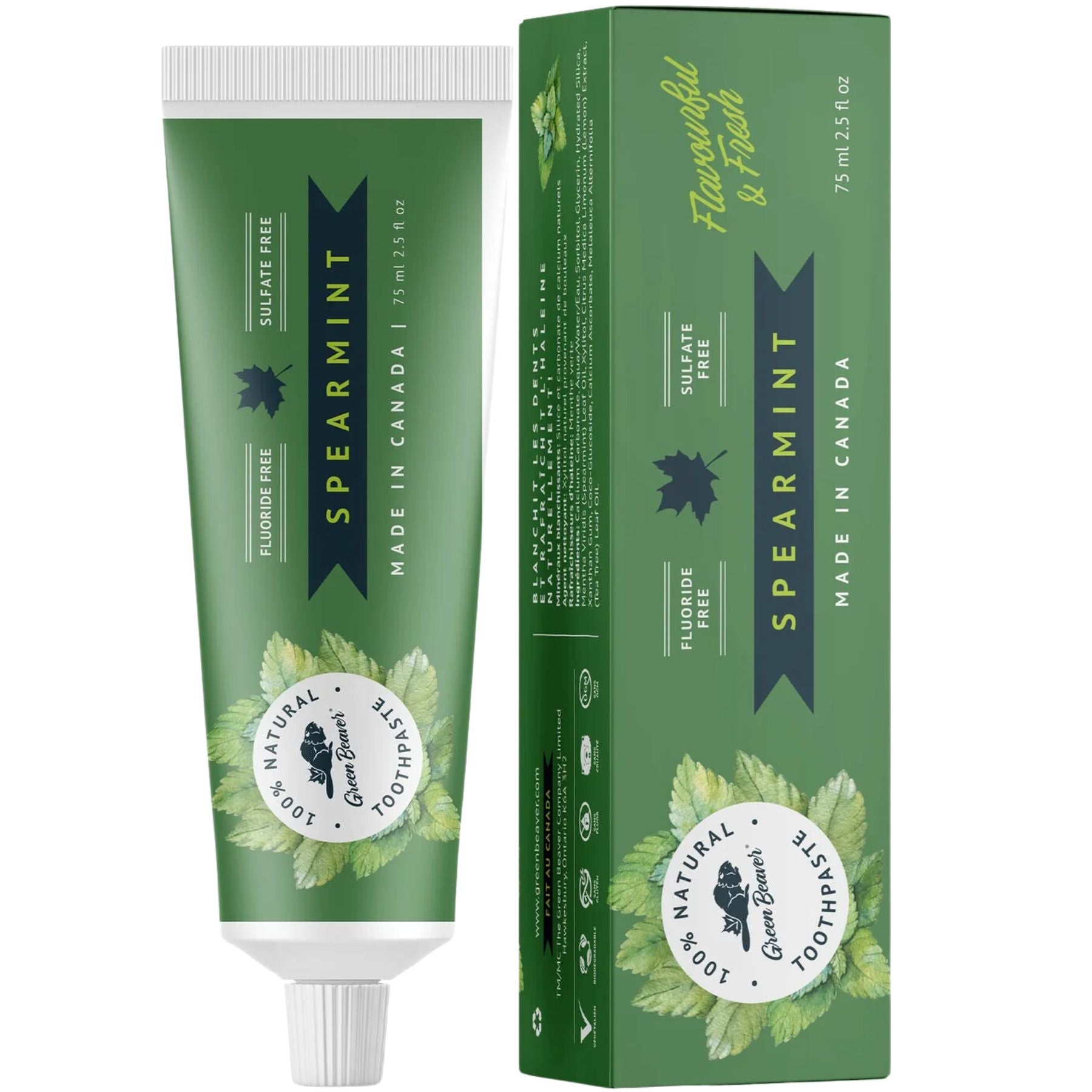 Green Beaver Fluoride Free Toothpaste - Spearmint 75mL