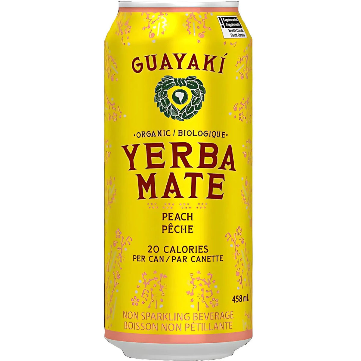 Guayaki Organic Yerba Mate Peach Tea 458mL