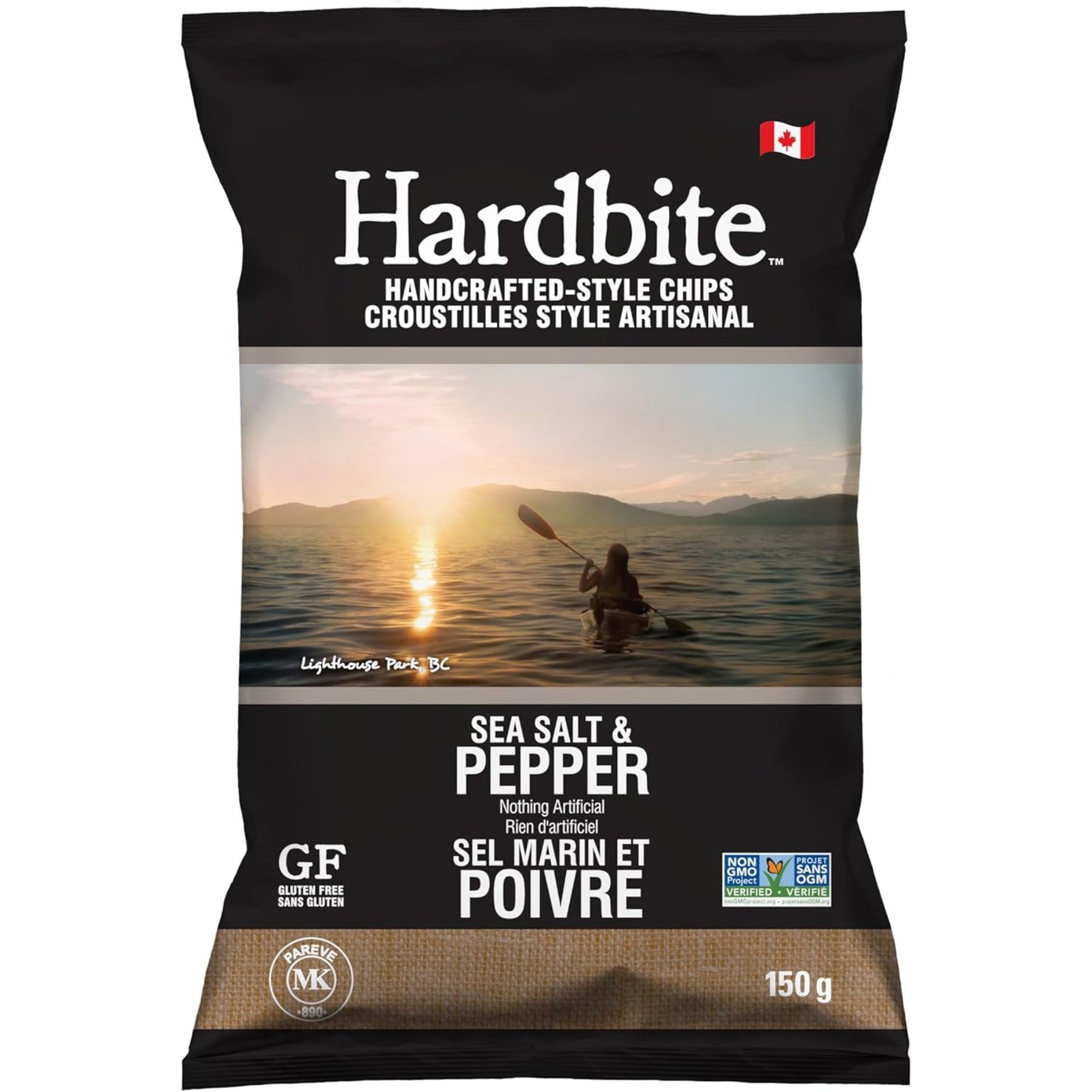 Hardbite Handcrafted-Style Sea Salt & Pepper Chips 150g