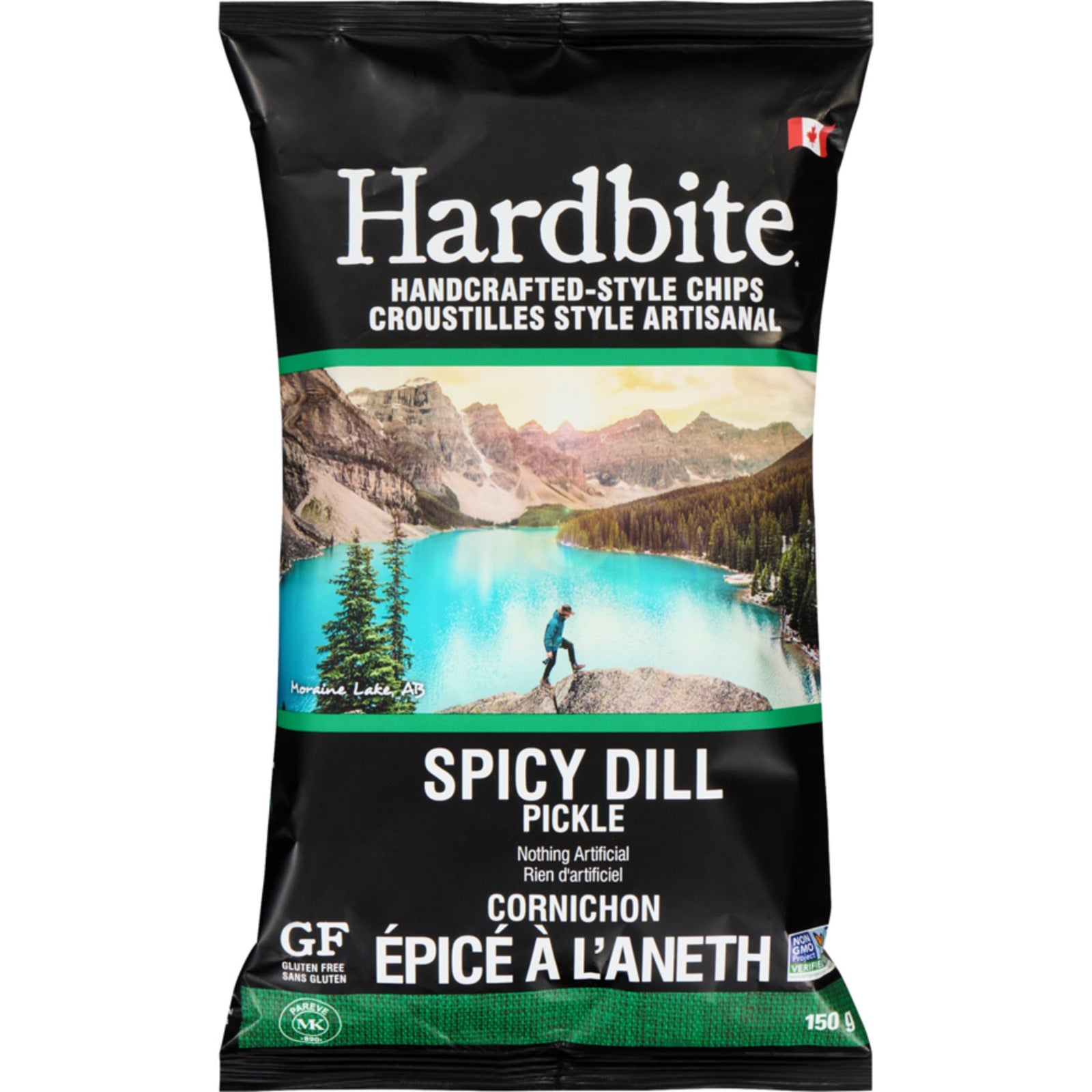 Hardbite Handcrafted-Style Spicy Dill Pickle Chips 150g