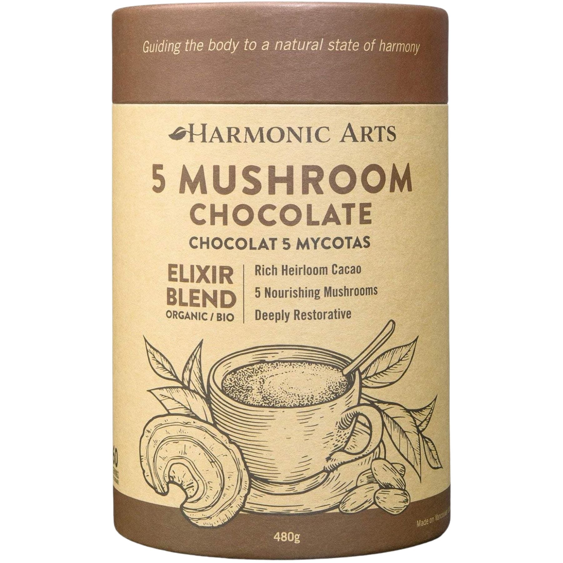 Harmonic Arts 5 Mushroom Hot Chocolate 480g